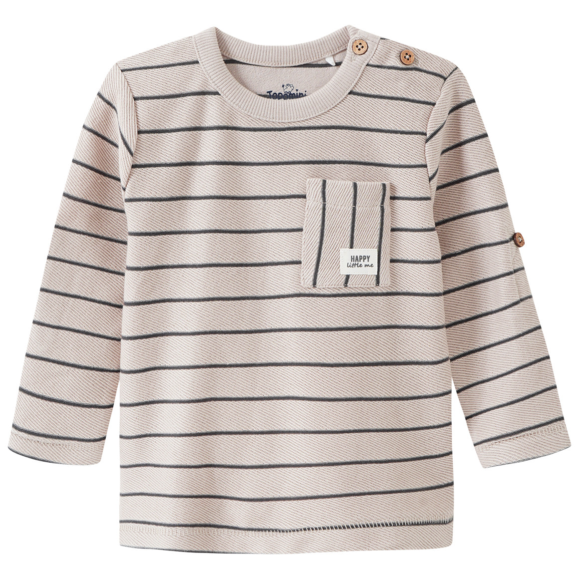 Baby Langarmshirt mit Struktur-Optik von Topomini