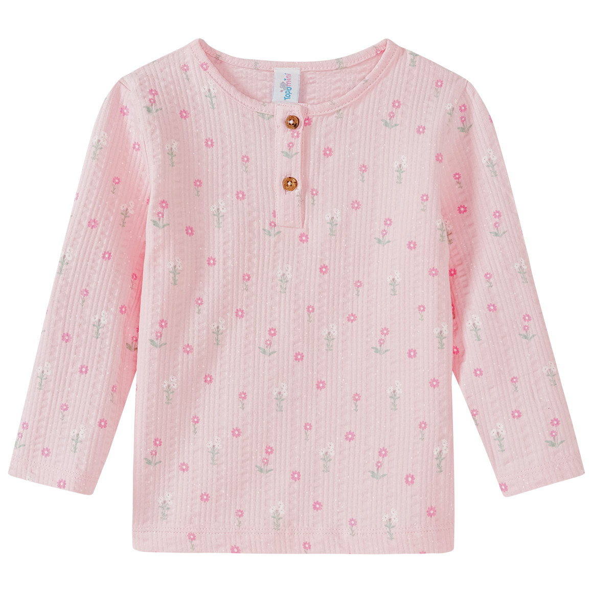 Baby Langarmshirt mit Strukturmuster Baby Langarmshirt mit Strukturmuster von Topomini