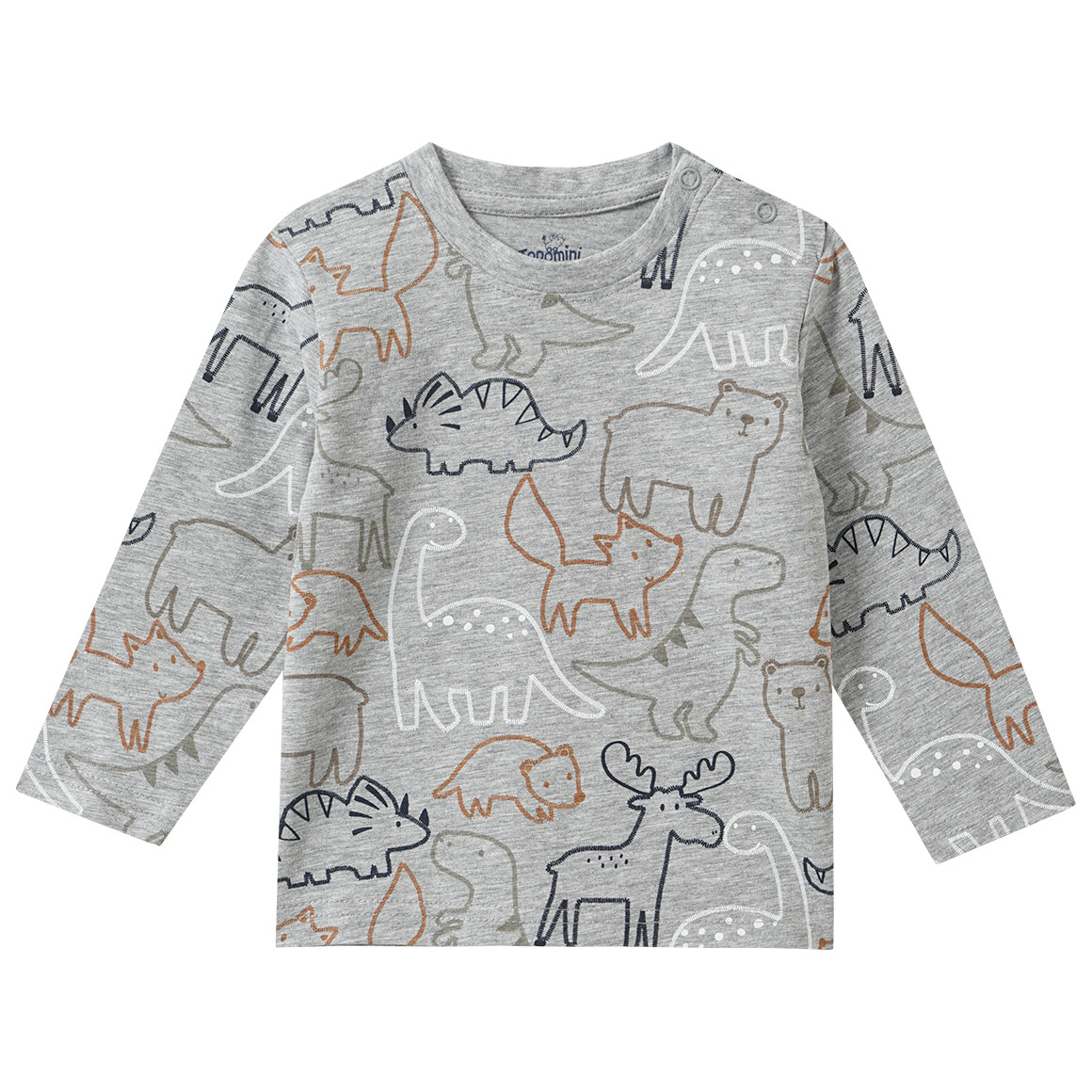 Baby Langarmshirt mit Tier-Motiven Baby Langarmshirt mit Tier-Motiven von Topomini