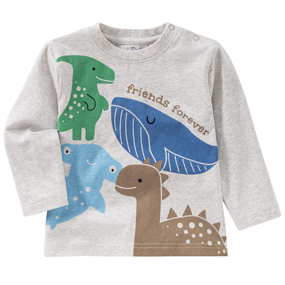 Baby Langarmshirt mit Tier-Print von Topomini
