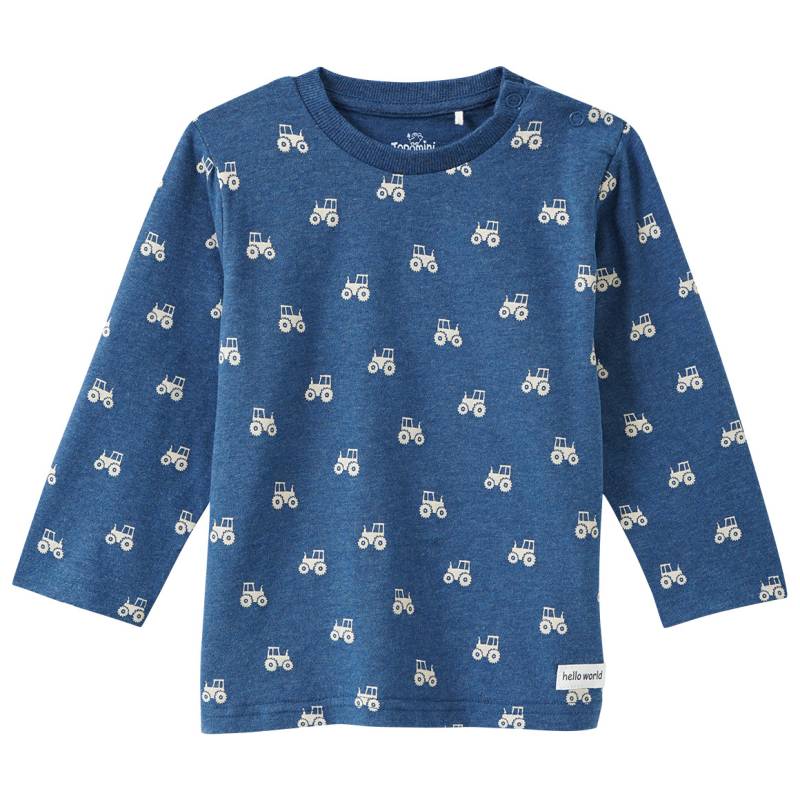 Baby Langarmshirt mit Trecker-Print von Topomini