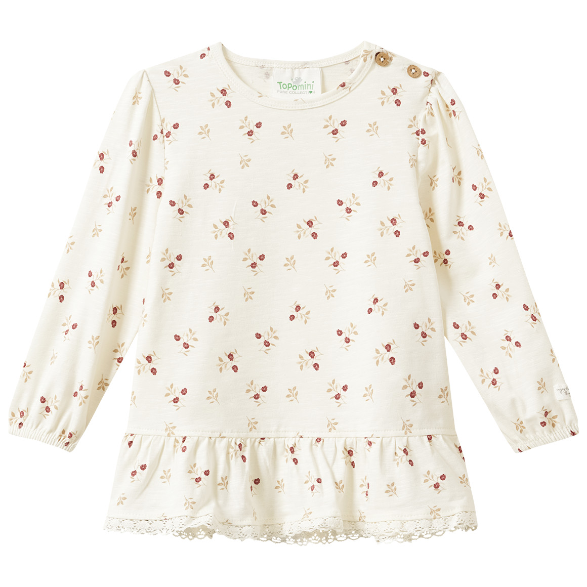 Baby Langarmshirt mit Volant von Topomini