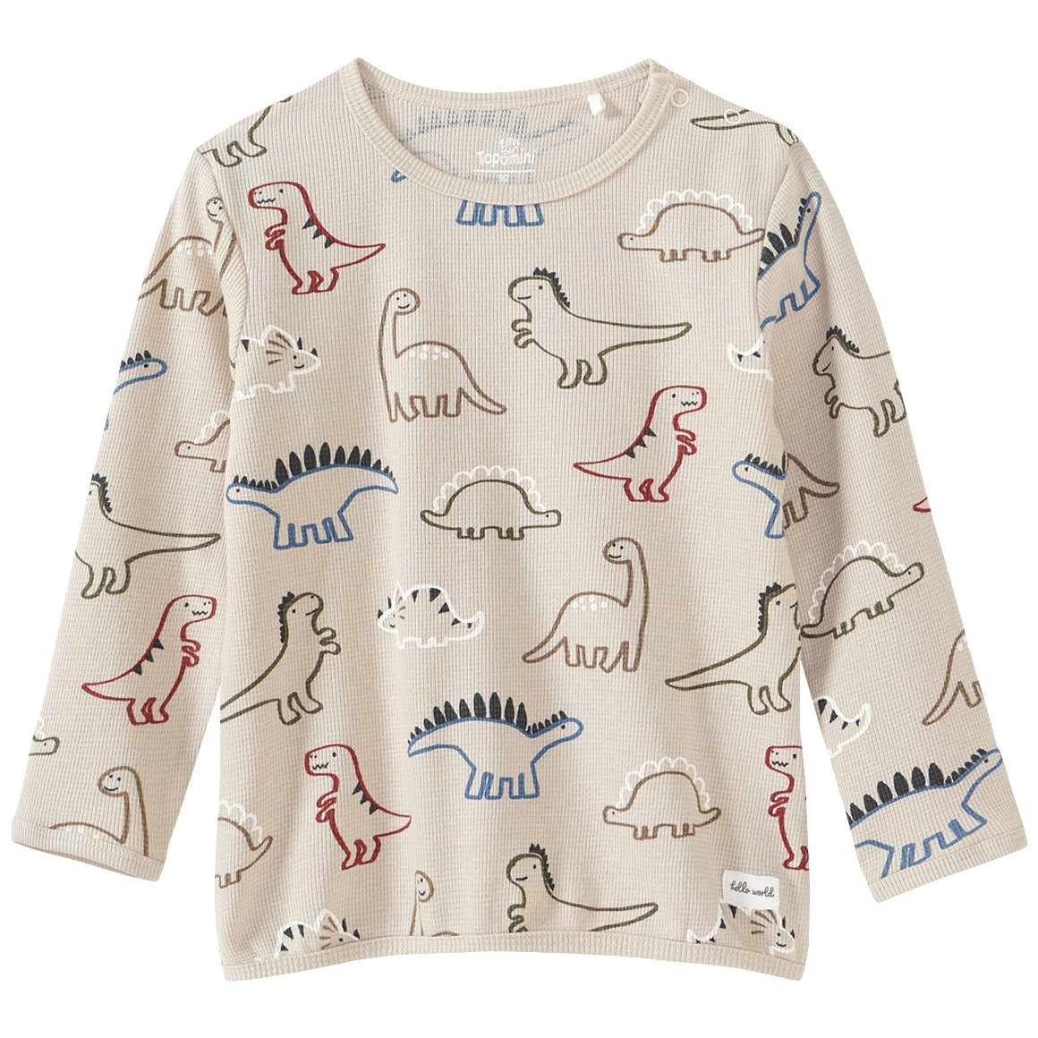 Baby Langarmshirt mit Waffelstruktur von Topomini
