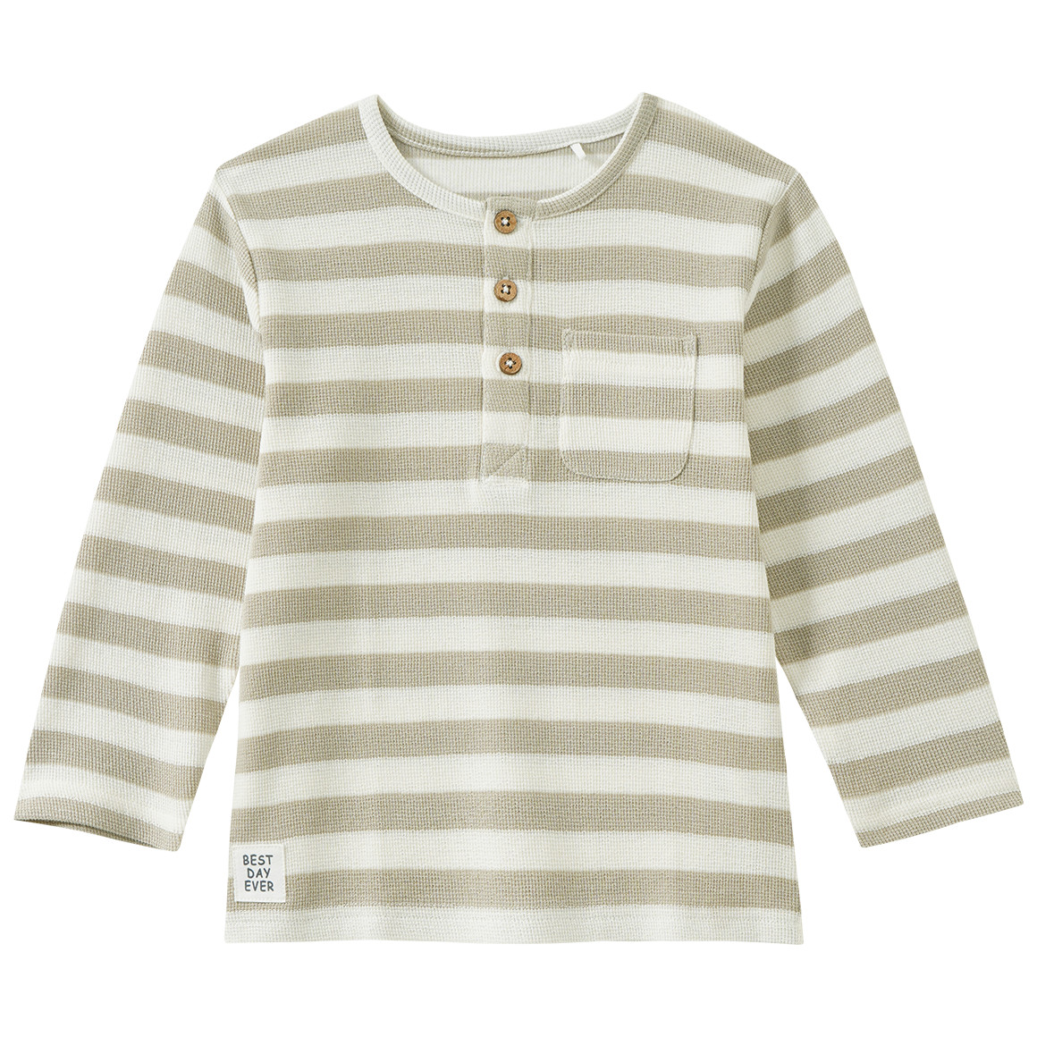 Baby Langarmshirt mit Waffelstruktur von Topomini