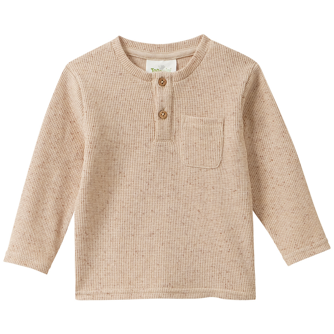 Baby Langarmshirt mit Waffelstruktur von Topomini