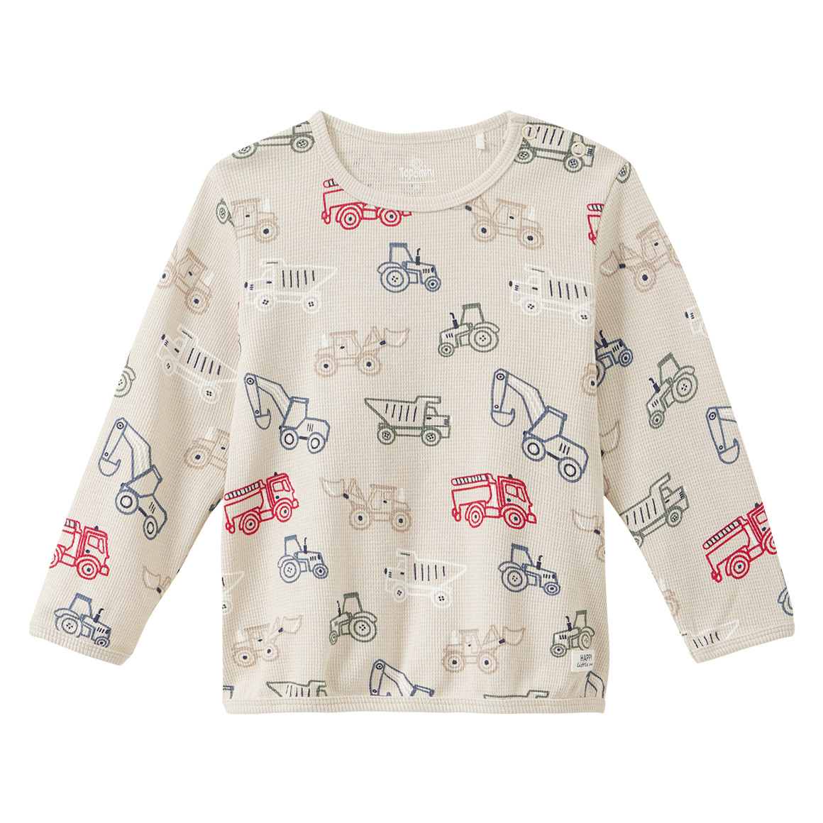 Baby Langarmshirt mit Waffelstruktur von Topomini