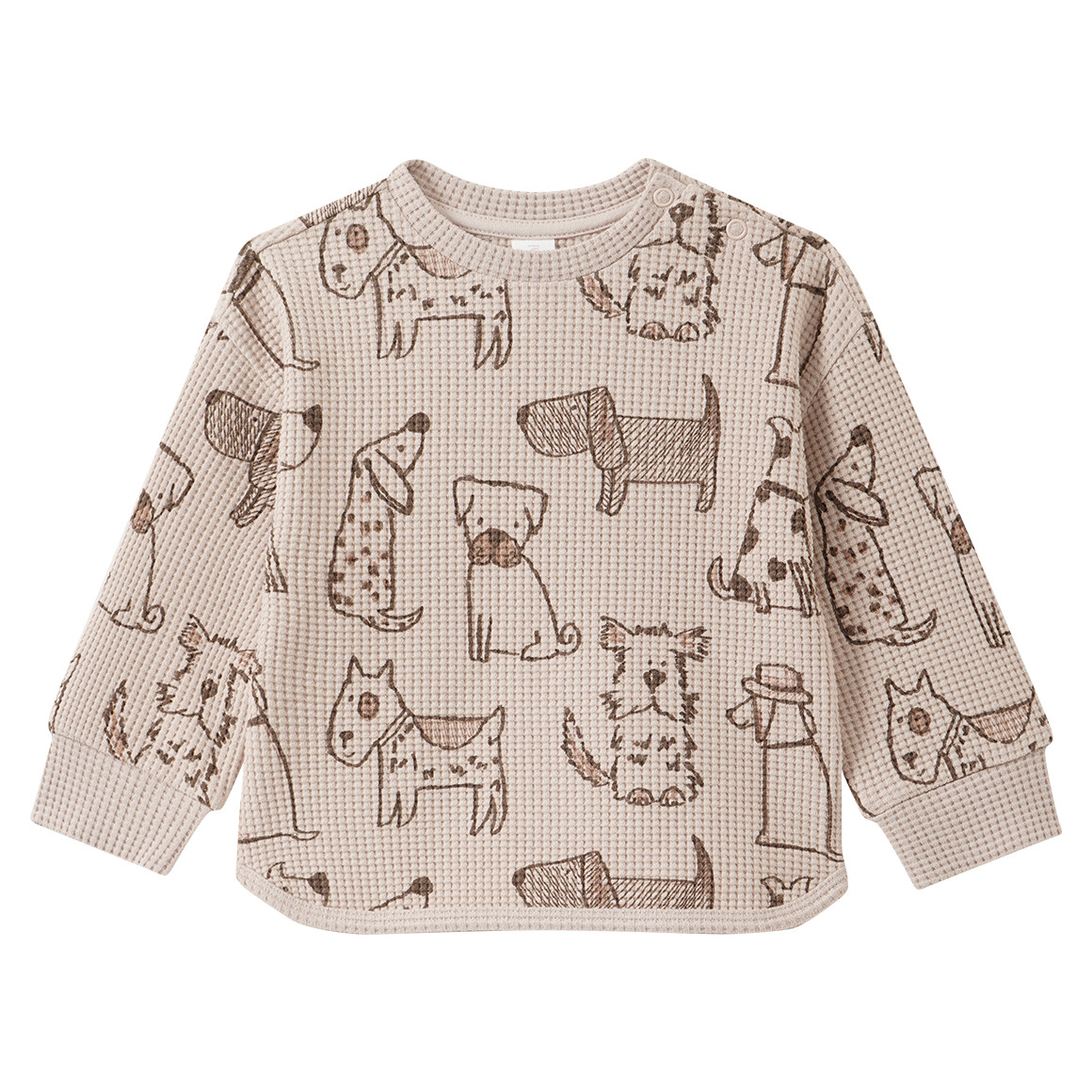 Baby Langarmshirt mit Waffelstruktur von Topomini