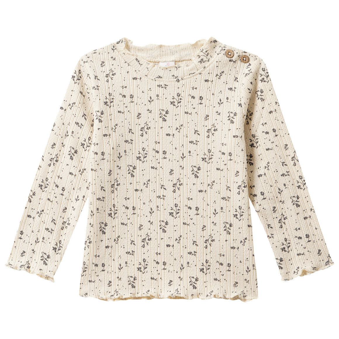 Baby Langarmshirt mit floralem Muster von Topomini
