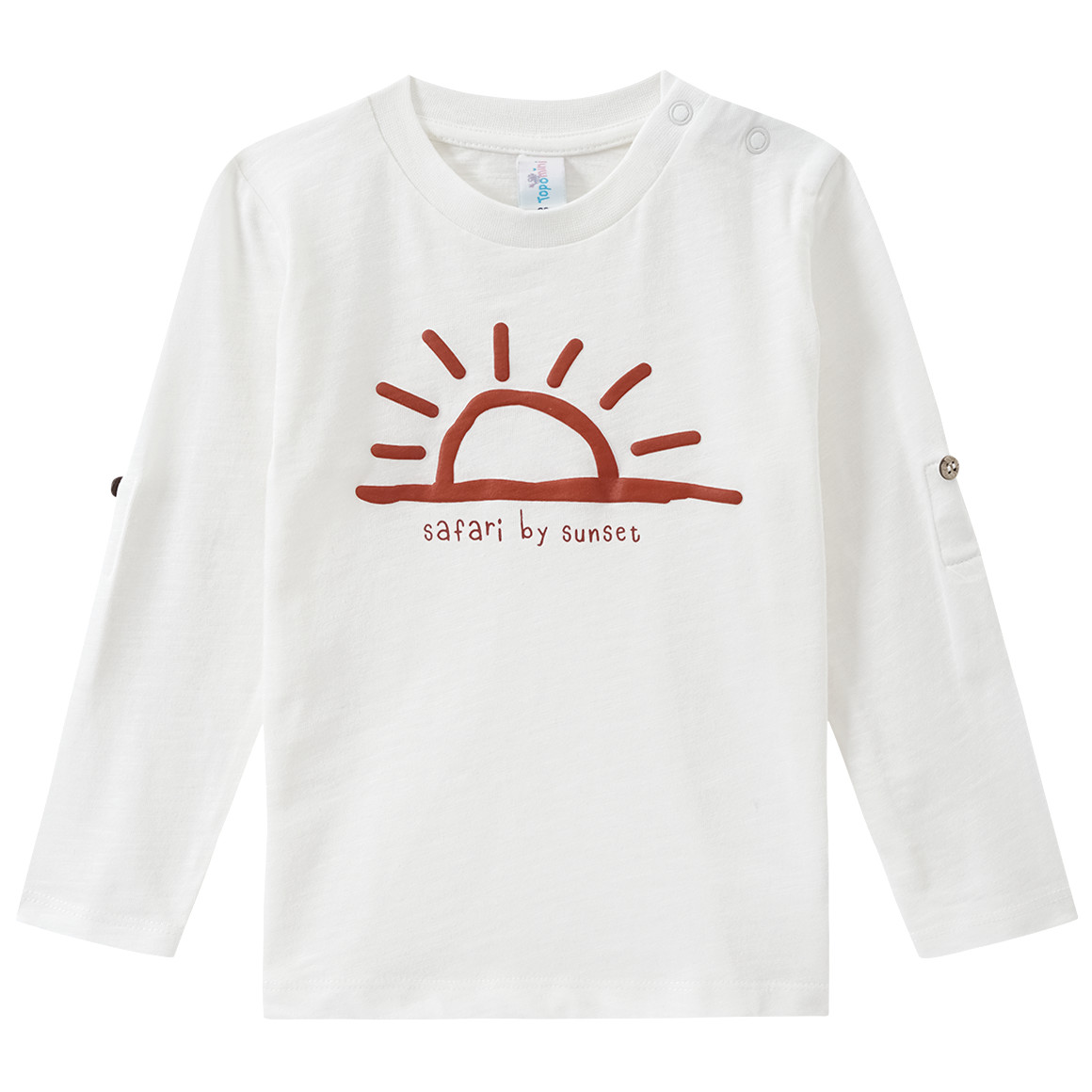 Baby Langarmshirt mit gummiertem Print Baby Langarmshirt mit gummiertem Print von Topomini