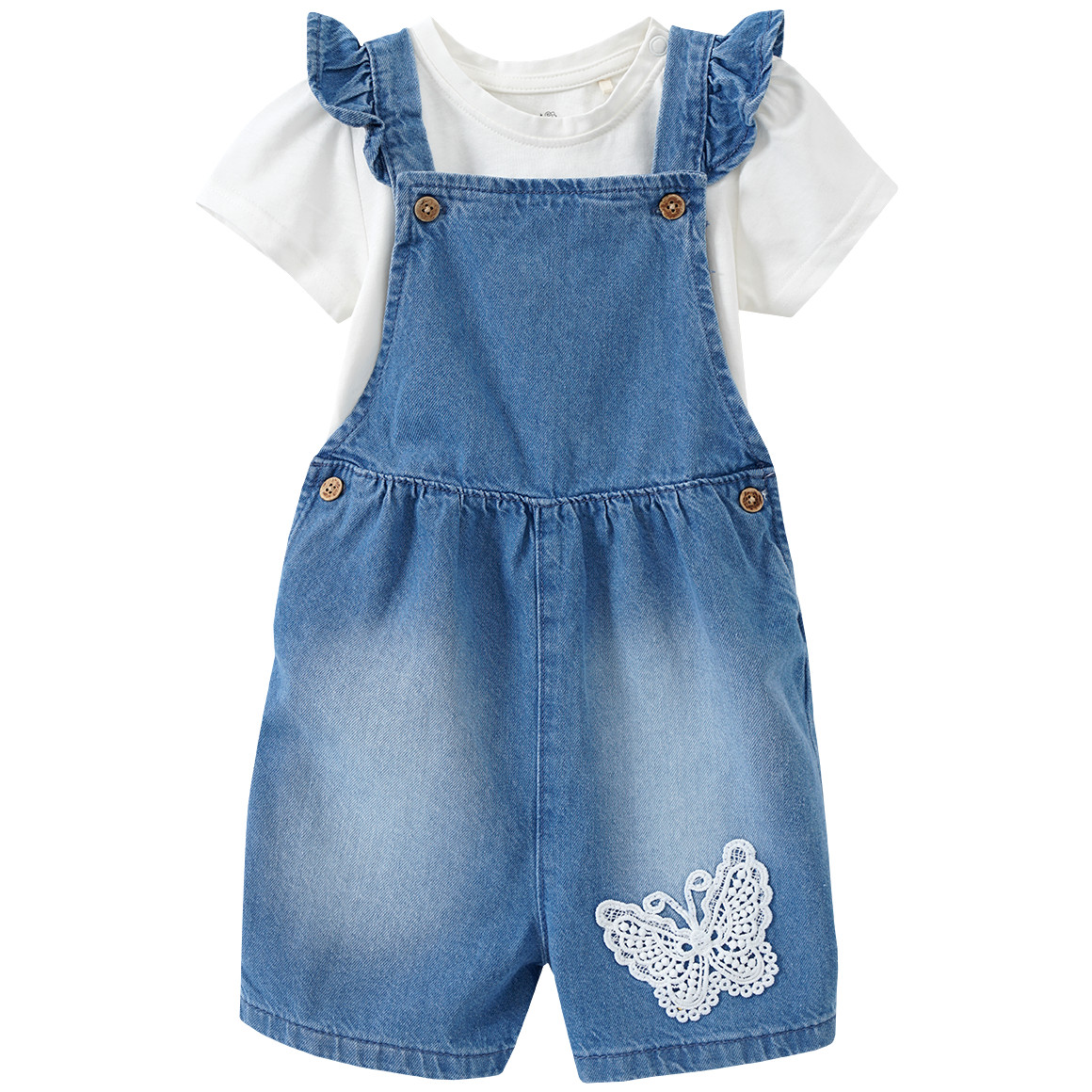 Baby Latzhose mit T-Shirt aus Baumwolle von Topomini