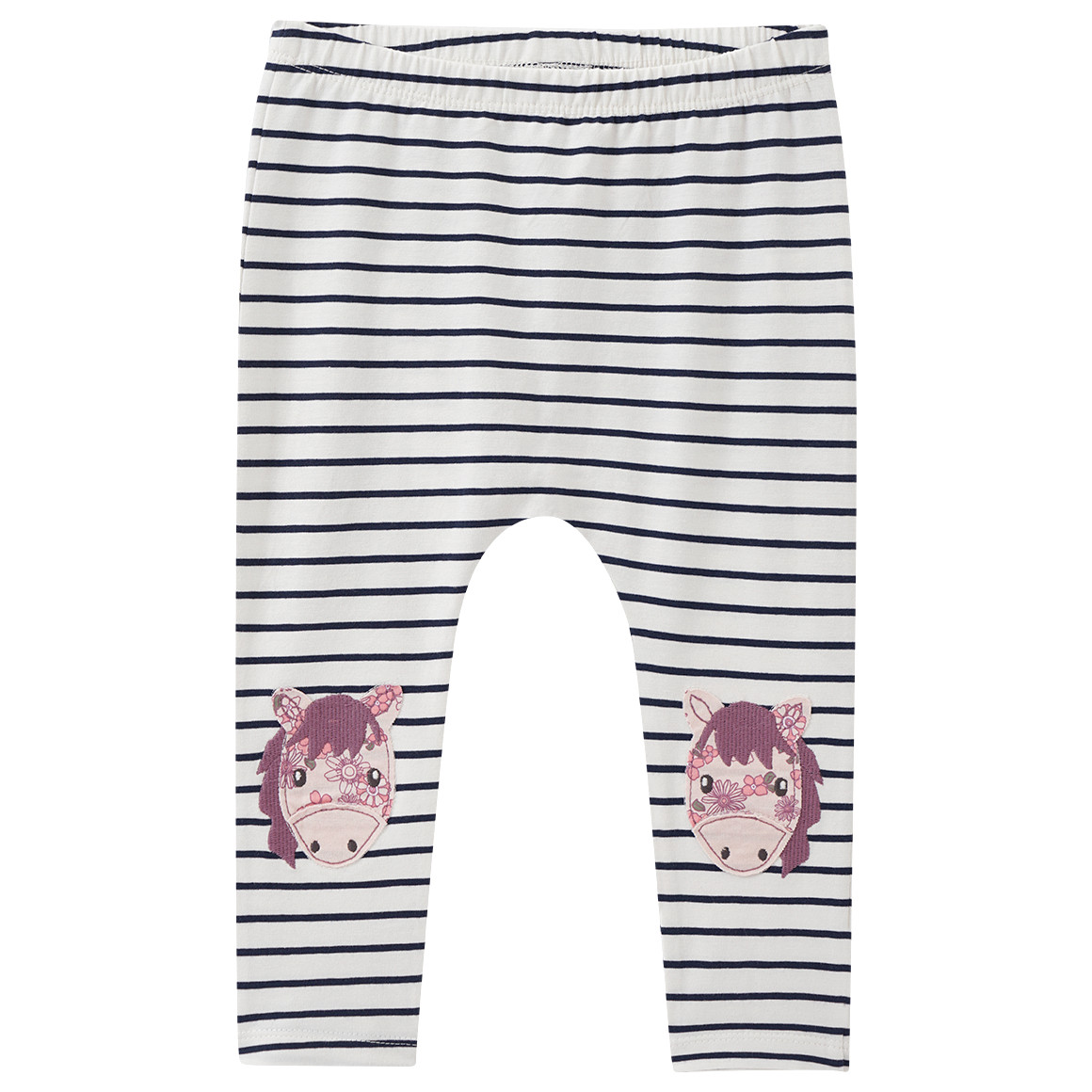 Baby Leggings mit Pferde-Applikation Baby Leggings mit Pferde-Applikation von Topomini