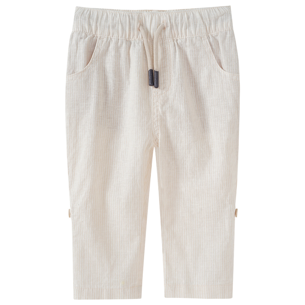 Baby Leinen-Hose mit Längsstreifen von Topomini