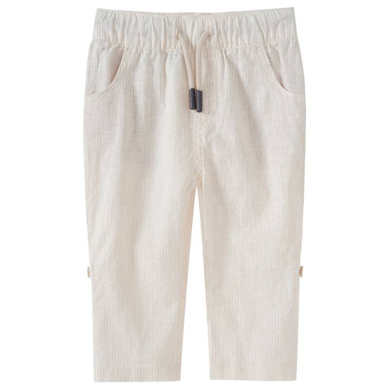Baby Leinen-Hose mit Längsstreifen von Topomini