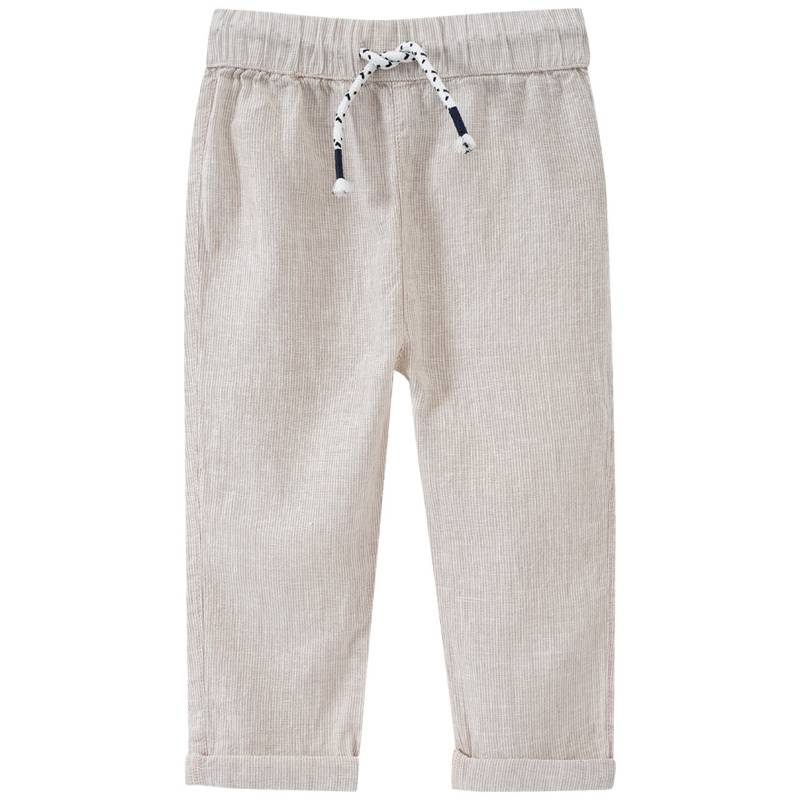 Baby Leinen-Hose mit Streifen von Topomini