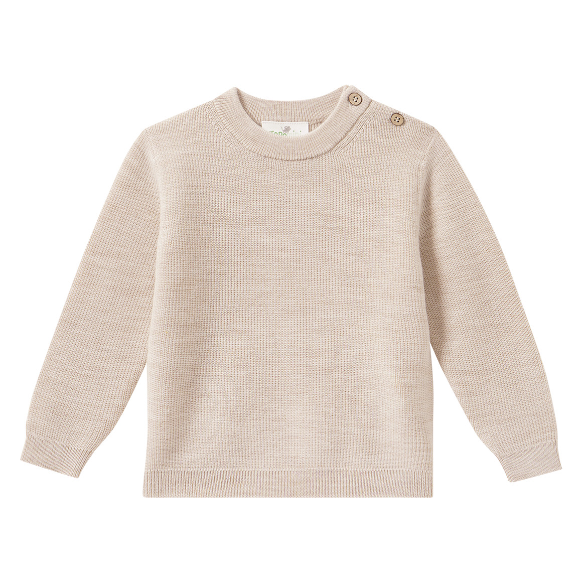 Baby Merino-Strickpullover unifarben von Topomini