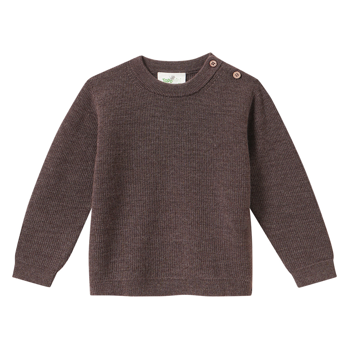 Baby Merino-Strickpullover unifarben von Topomini