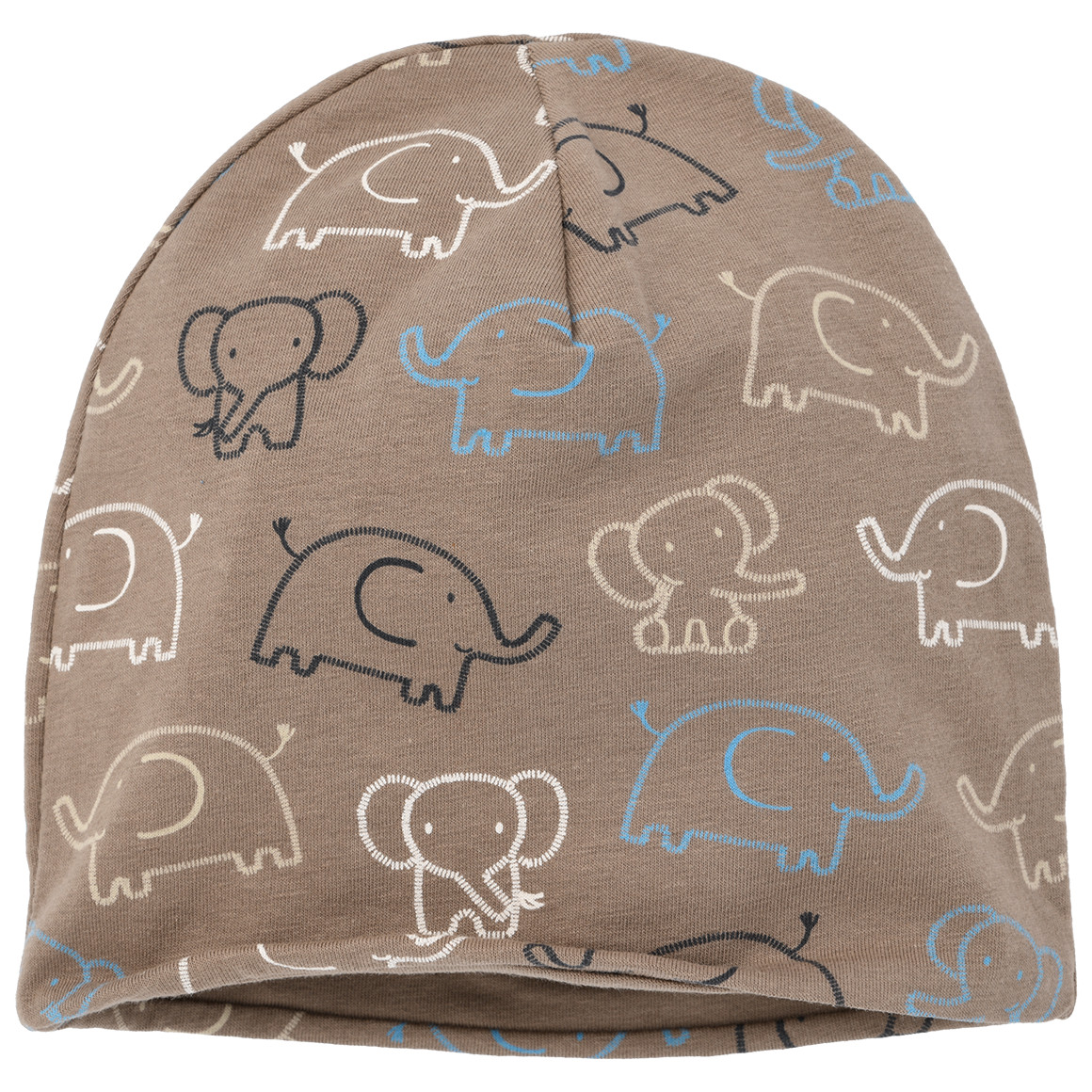 Baby Mütze mit Elefanten-Allover von Topomini