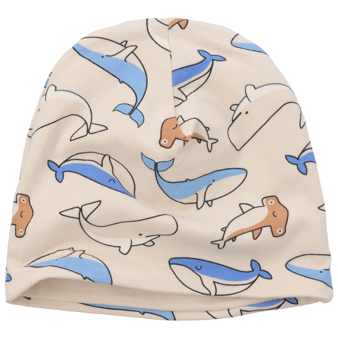 Baby Mütze mit Fisch-Allover von Topomini