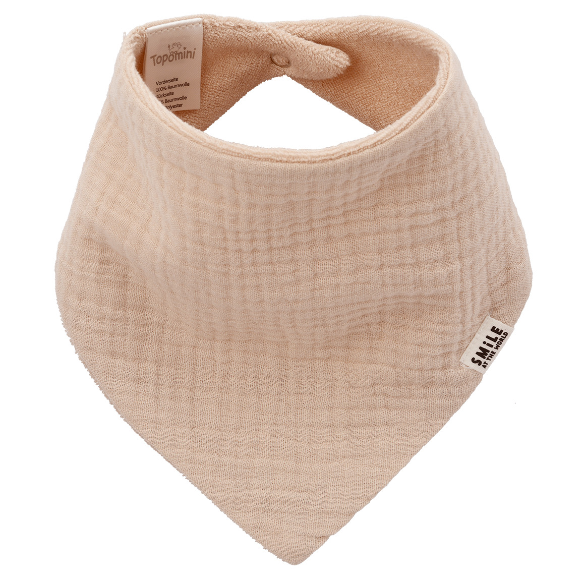 Baby Musselin-Bandana mit Frottee-Innenseite Baby Musselin-Bandana mit Frottee-Innenseite von Topomini