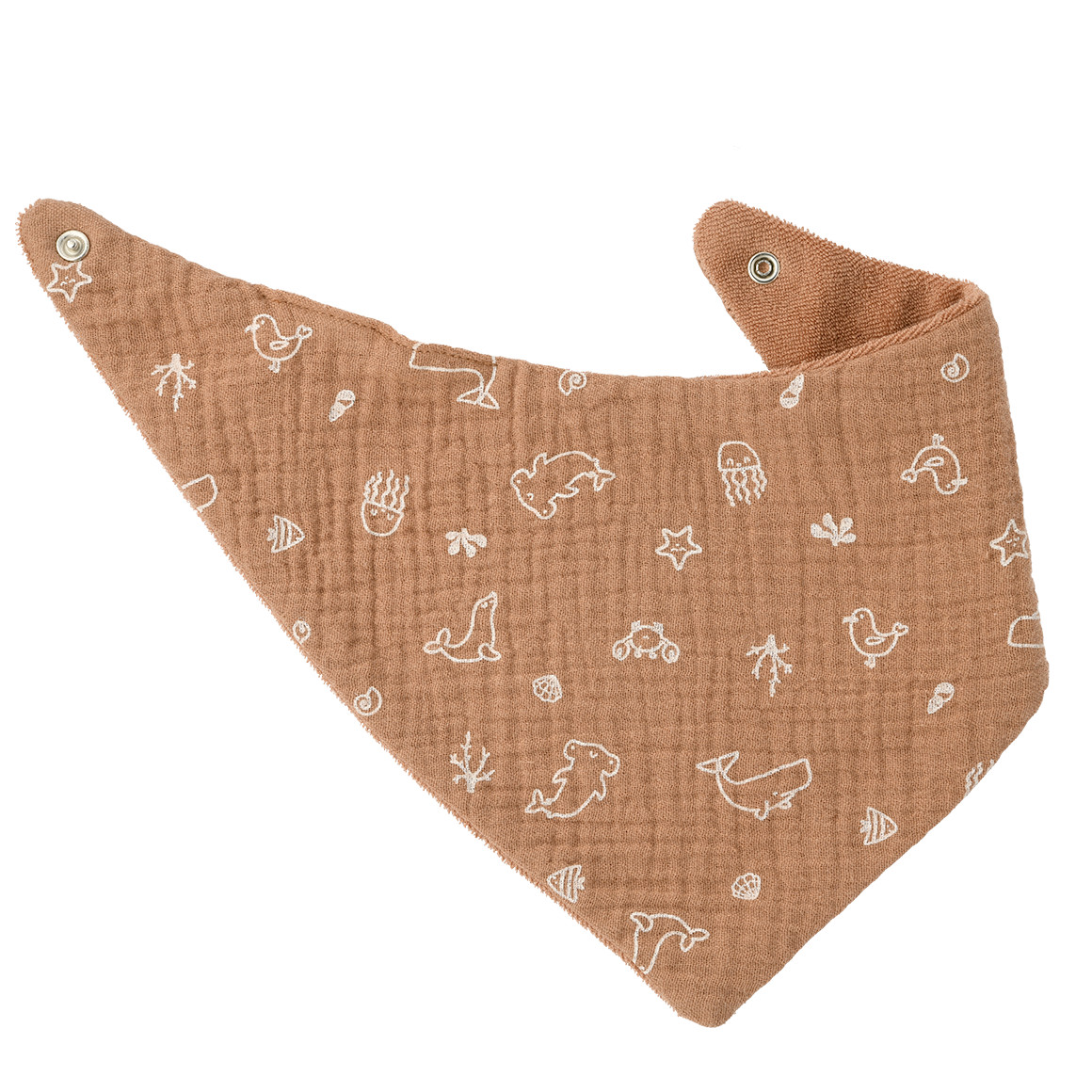 Baby Musselin-Bandana mit Frottee-Innenseite von Topomini