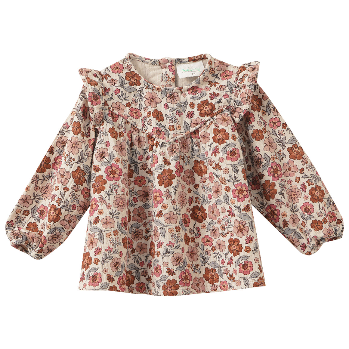 Baby Musselin-Bluse mit Blümchen von Topomini