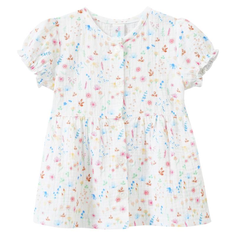 Baby Musselin-Bluse mit bunten Blumen von Topomini