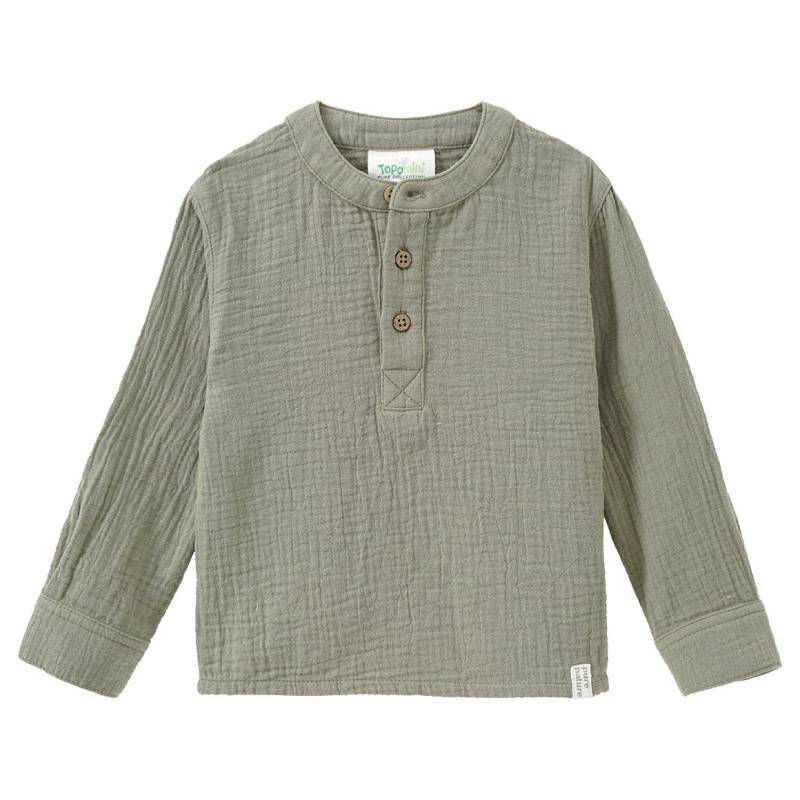 Baby Musselin-Hemd mit Stehkragen von Topomini