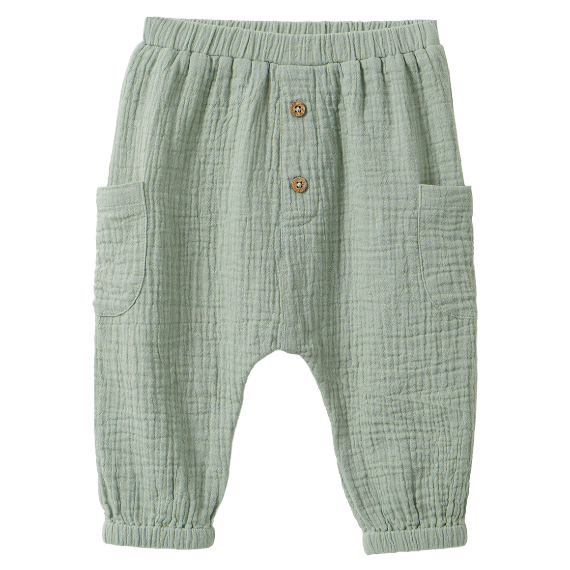 Baby Musselin-Hose mit Seitentaschen von Topomini