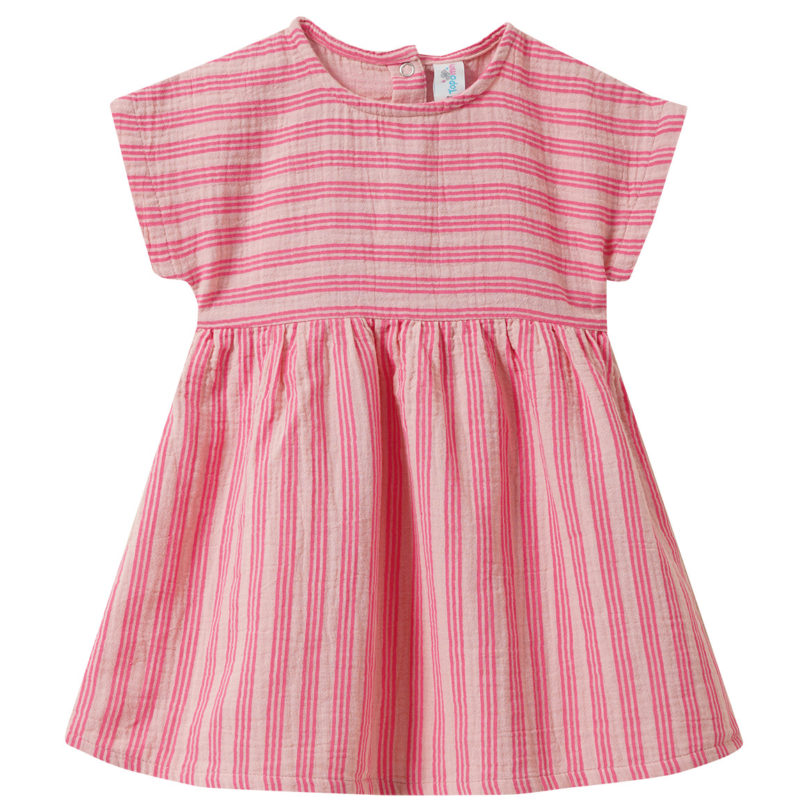 Baby Musselin-Kleid im Streifen-Look von Topomini