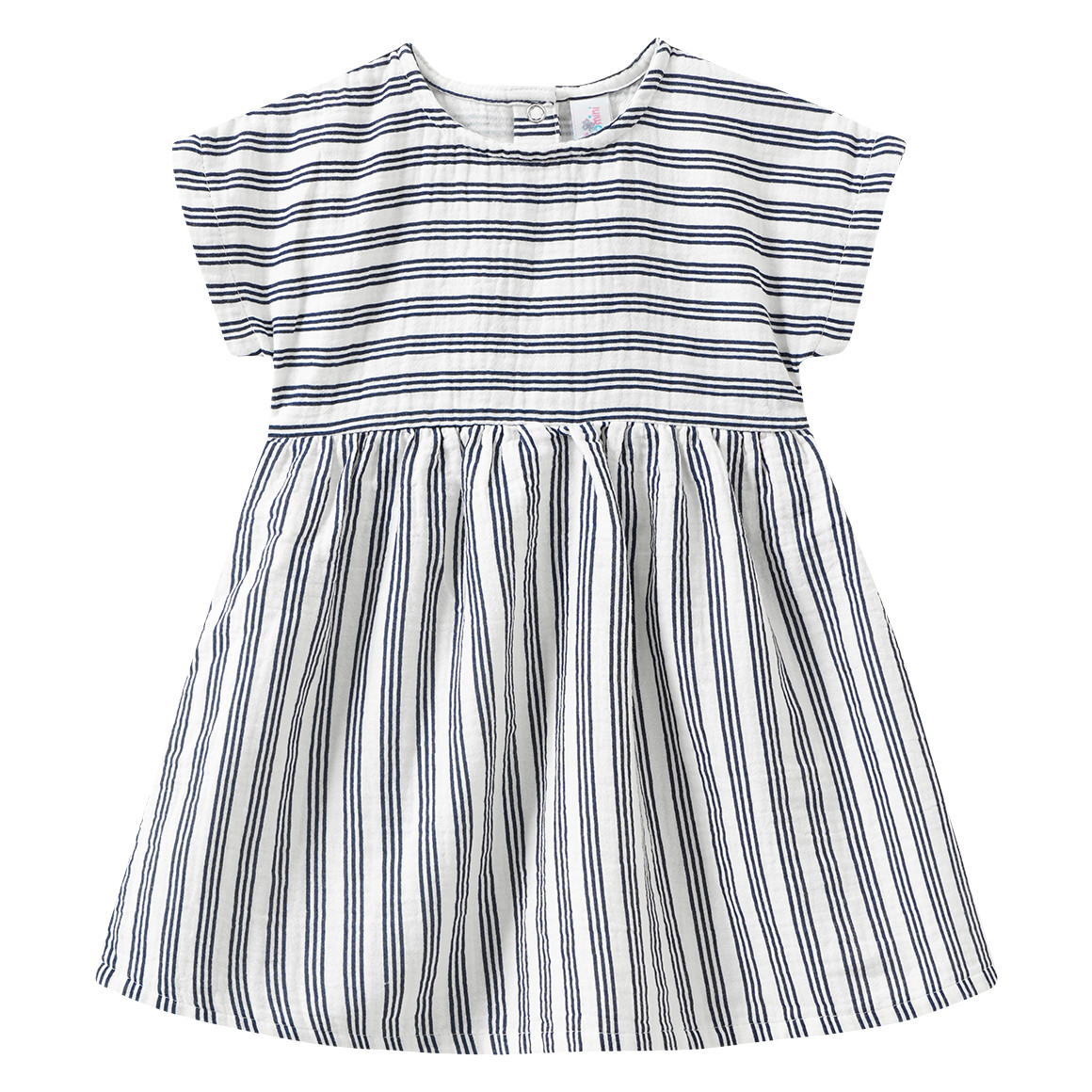 Baby Musselin-Kleid im Streifen-Look von Topomini