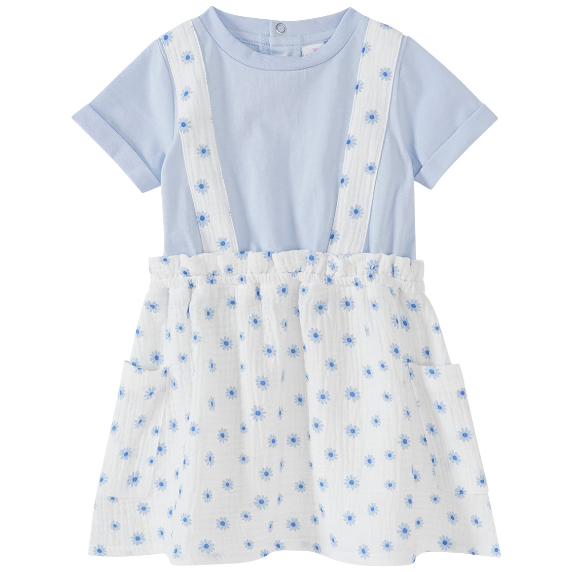 Baby Musselin-Kleid mit Blümchen-Print von Topomini