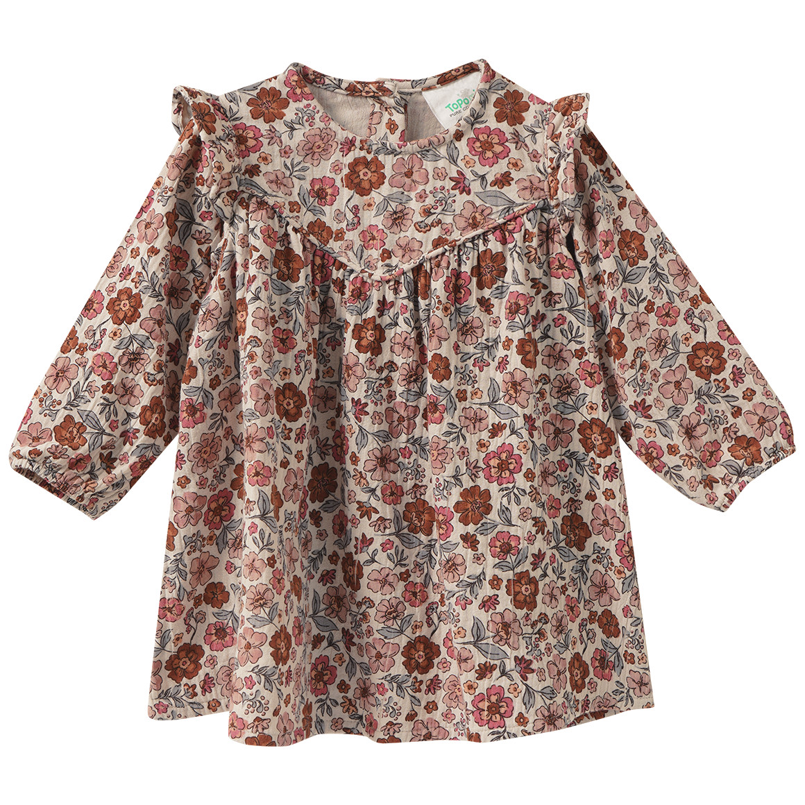 Baby Musselin-Kleid mit Blümchen von Topomini