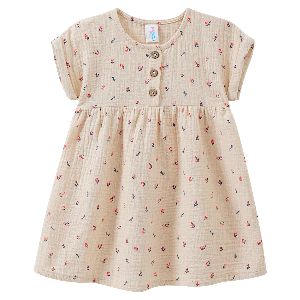 Baby Musselin-Kleid mit Blumen-Allover von Topomini
