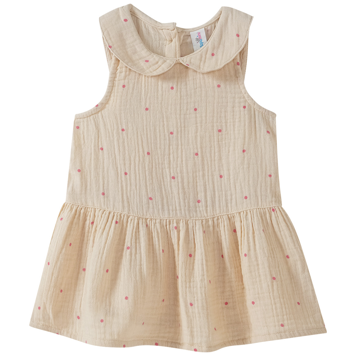 Baby Musselin-Kleid mit Bubikragen von Topomini