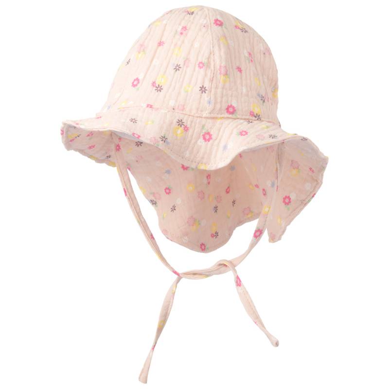 Baby Musselin-Mütze mit Nackenschutz Baby Musselin-Mütze mit Nackenschutz von Topomini