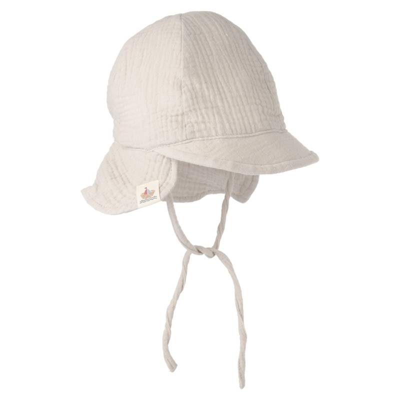 Baby Musselin-Mütze mit Nackenschutz von Topomini