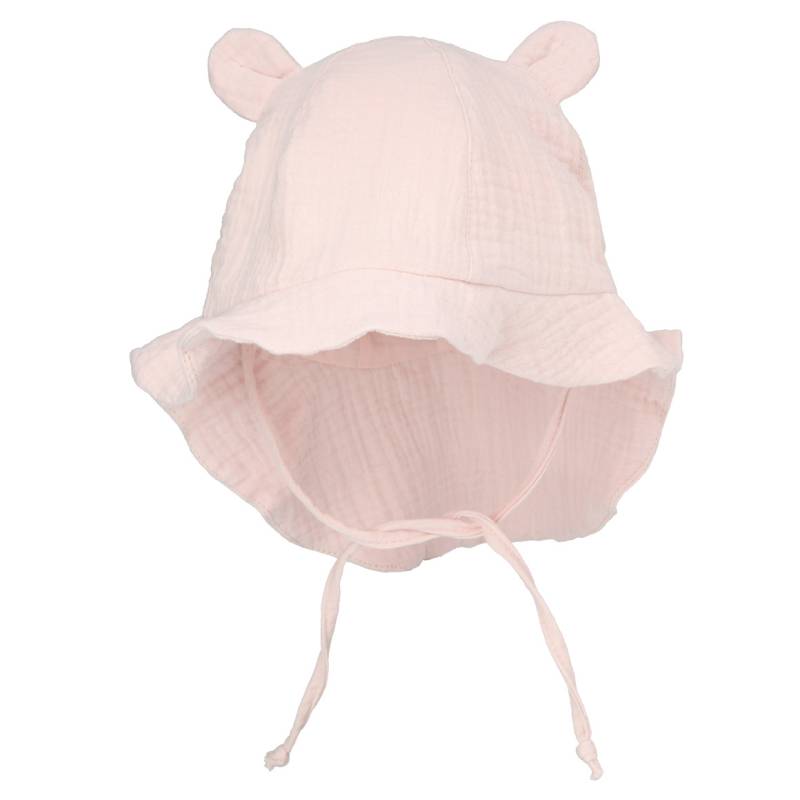 Baby Musselin-Mütze mit Öhrchen-Applikation von Topomini