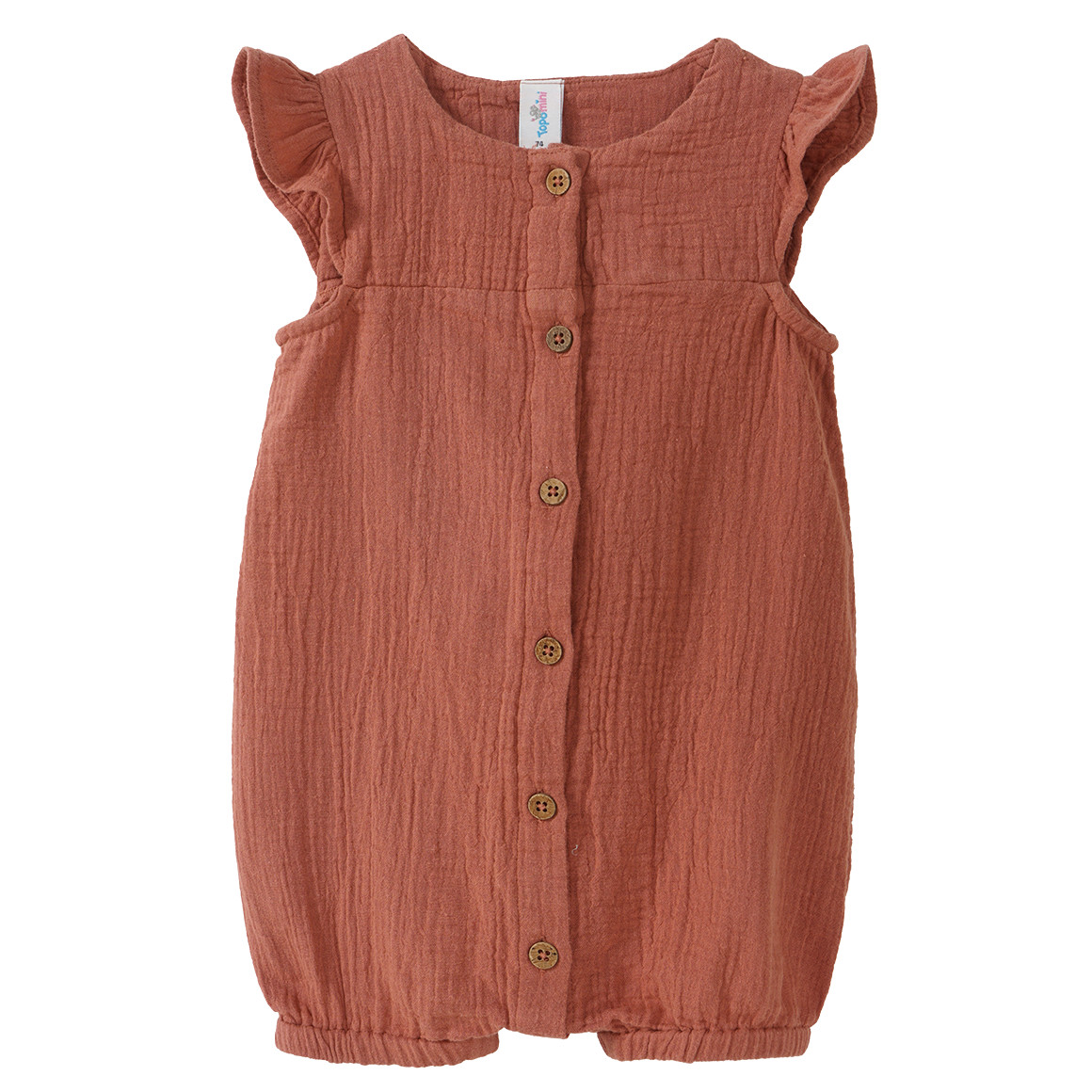 Baby Musselin-Overall mit Knopfleiste von Topomini