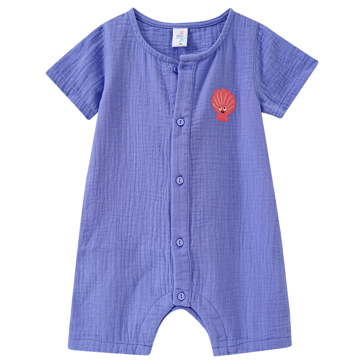 Baby Musselin-Overall mit Stickerei von Topomini