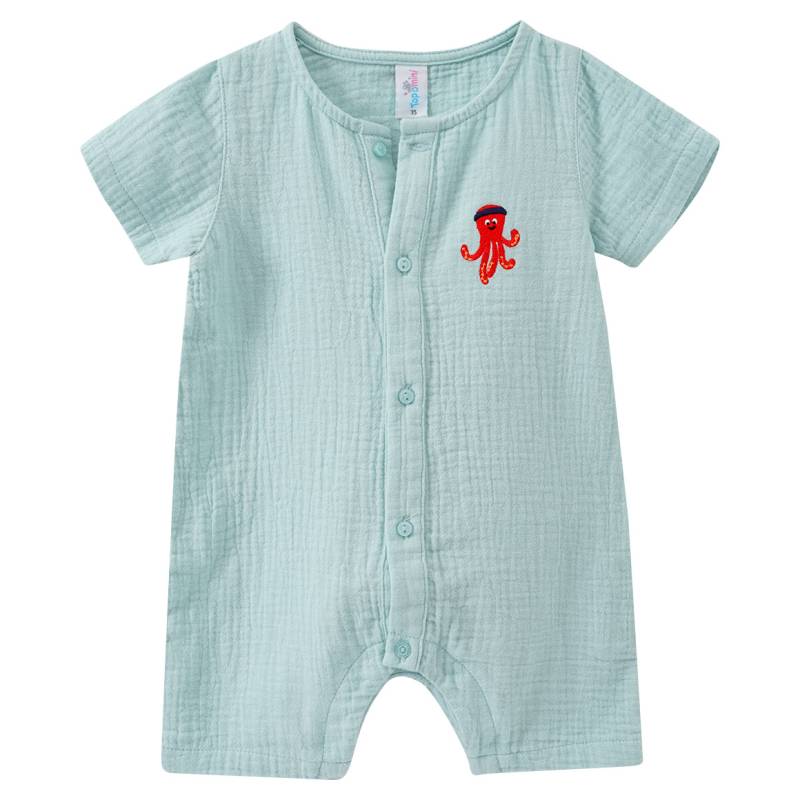 Baby Musselin-Overall mit Stickerei von Topomini