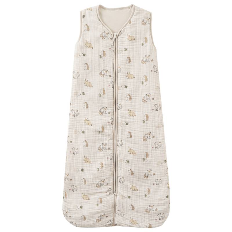 Baby Musselin-Schlafsack mit Waldtier-Print Baby Musselin-Schlafsack mit Waldtier-Print von Topomini