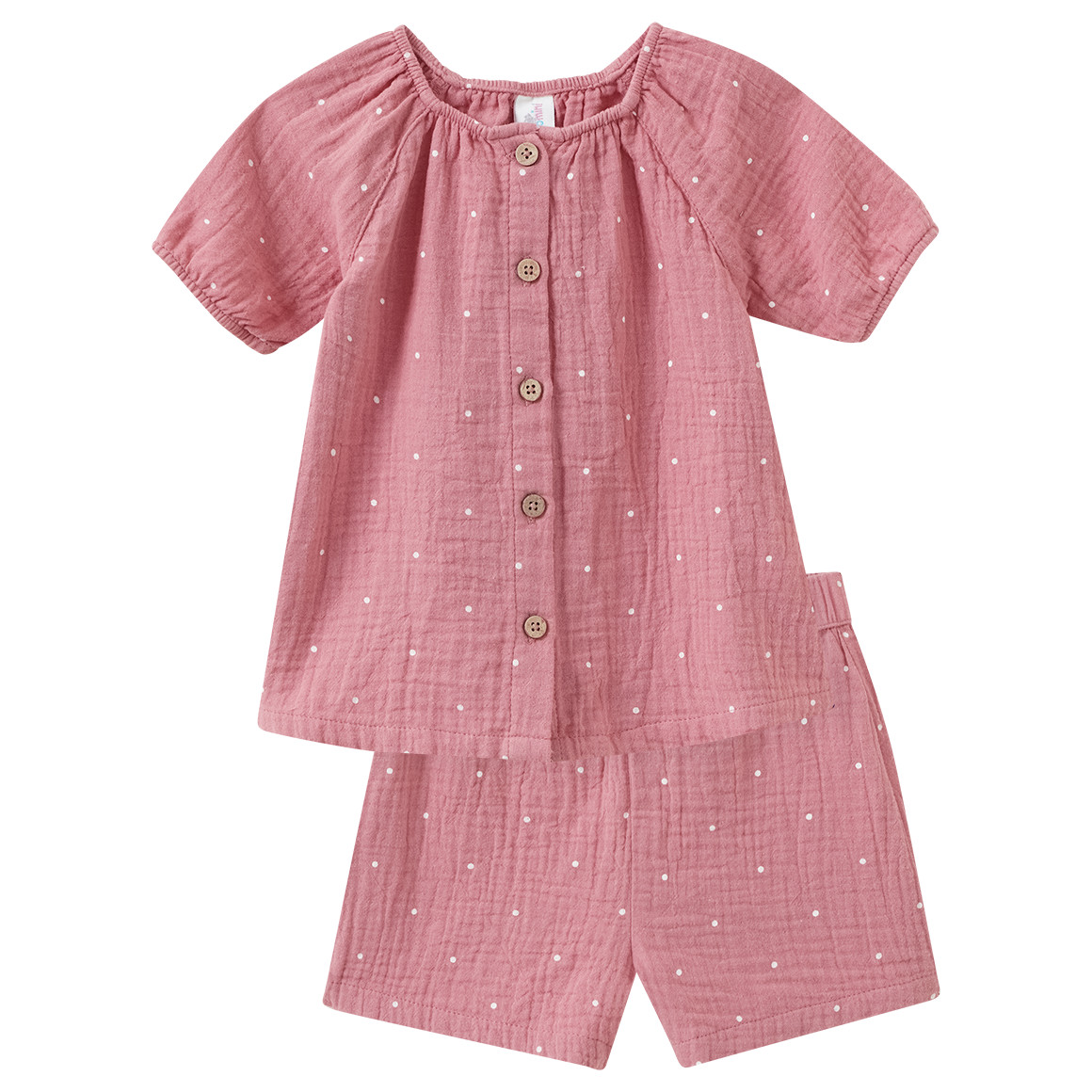 Baby Musselin-Set mit Bluse und Shorts von Topomini
