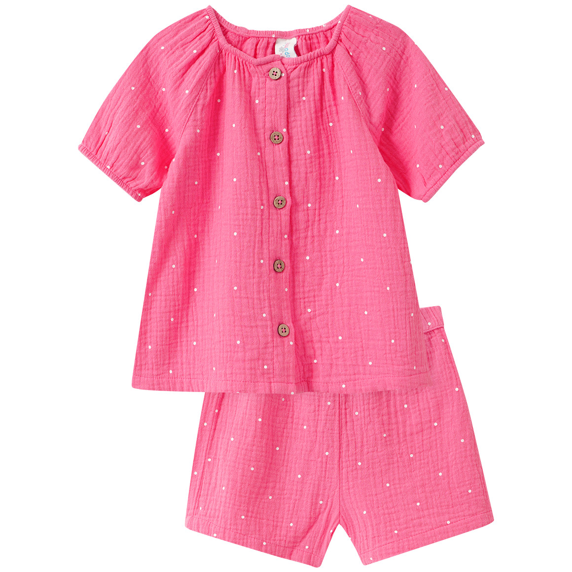 Baby Musselin-Set mit Bluse und Shorts von Topomini
