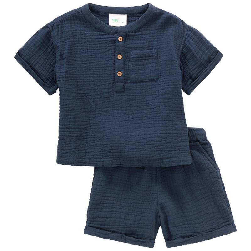Baby Musselin-Set mit Shirt und Shorts von Topomini