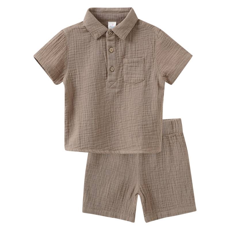 Baby Musselin-Set mit Shirt und Shorts von Topomini