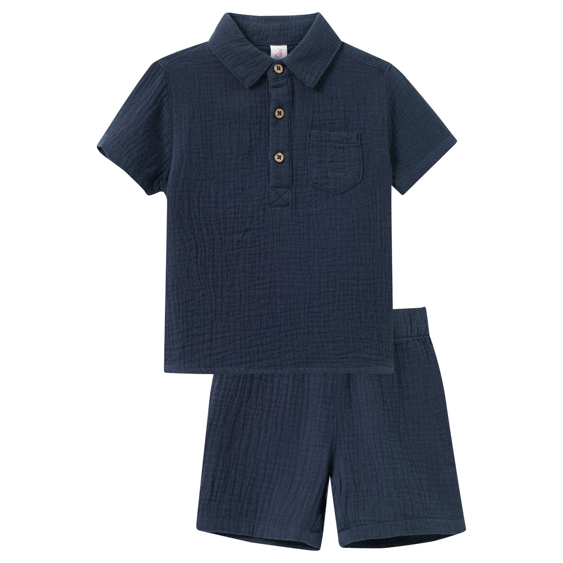 Baby Musselin-Set mit Shirt und Shorts von Topomini