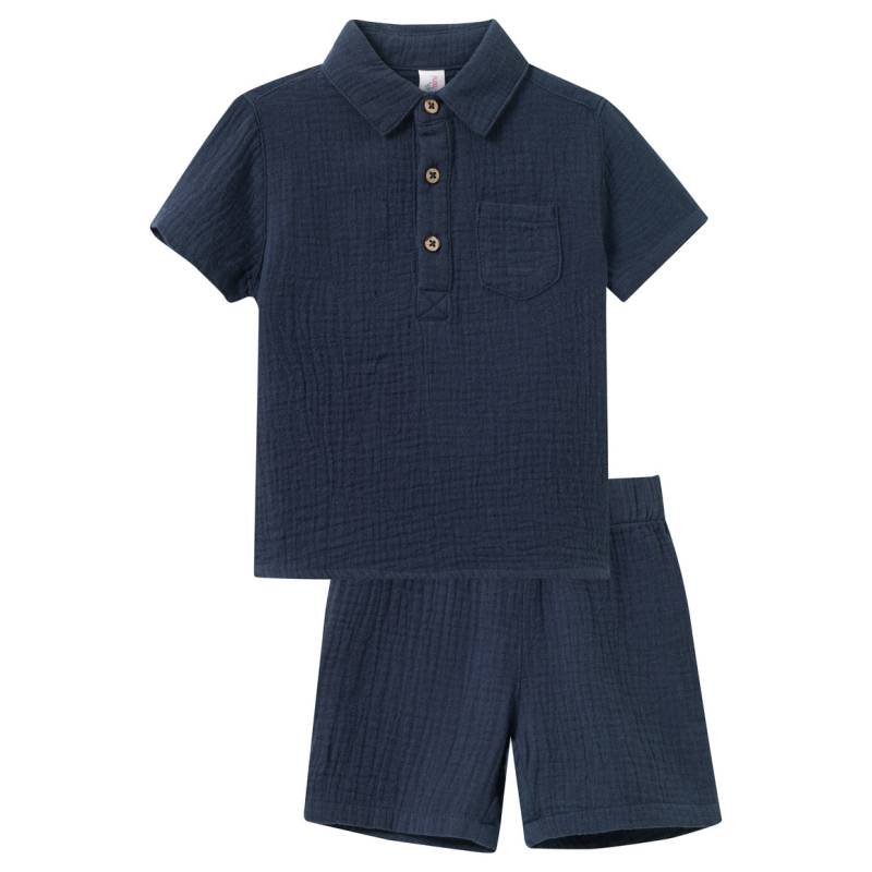 Baby Musselin-Set mit Shirt und Shorts von Topomini