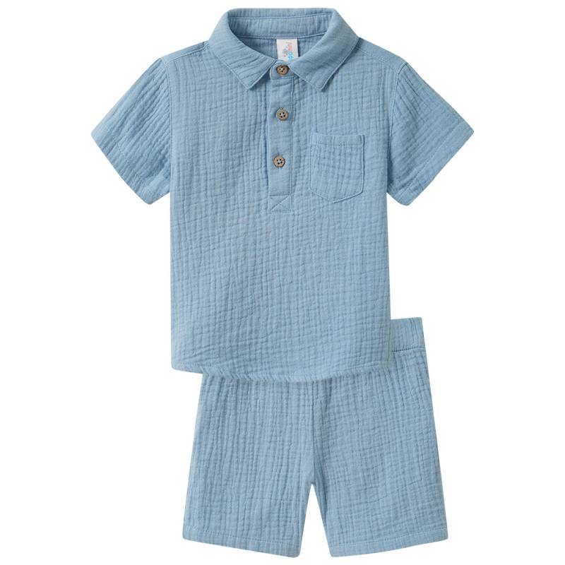 Baby Musselin-Set mit Shirt und Shorts von Topomini