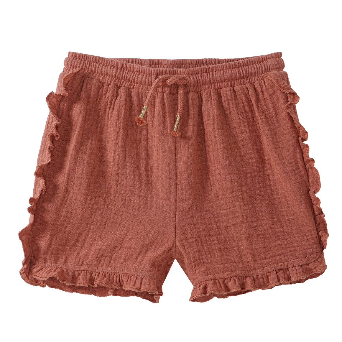 Baby Musselin-Shorts mit Rüschen von Topomini