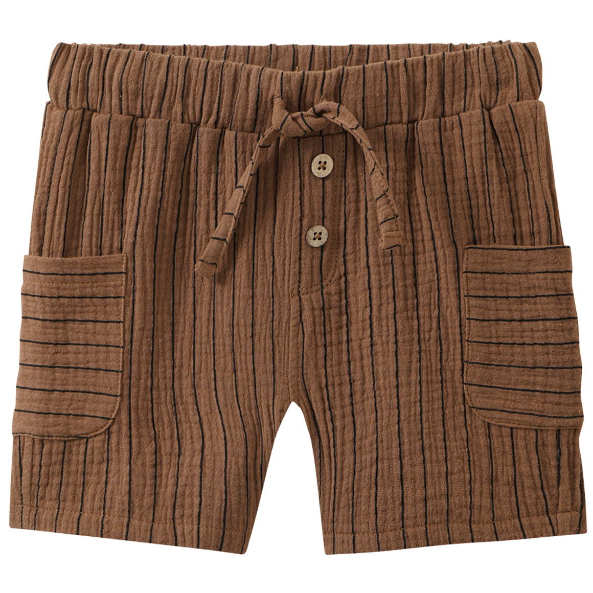 Baby Musselin-Shorts mit Streifen von Topomini